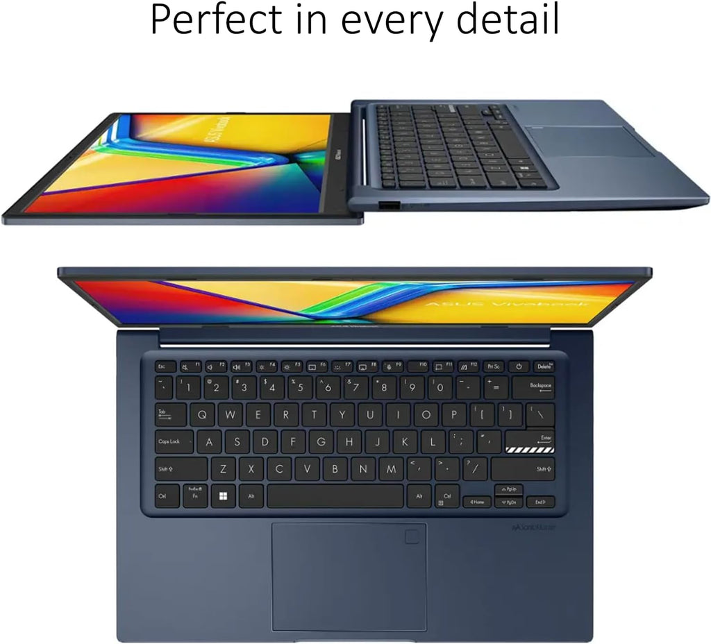ASUS Vivobook 14 Inch FHD Laptop for Everyday Use | Intel Core 13th Gen 6-Core CPU | 12GB RAM, 256GB SSD | Quiet Blue | Windows 11 | 8HR Battery, FastCharge | Privacy Shutter | Intel UHD Graphics
