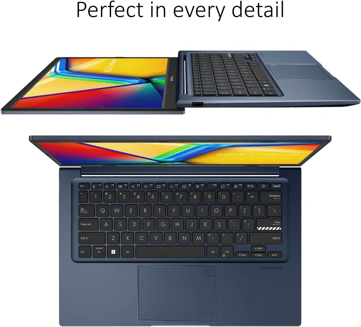 ASUS Vivobook 14 Inch FHD Laptop for Everyday Use | Intel Core 13th Gen 6-Core CPU | 12GB RAM, 256GB SSD | Quiet Blue | Windows 11 | 8HR Battery, FastCharge | Privacy Shutter | Intel UHD Graphics