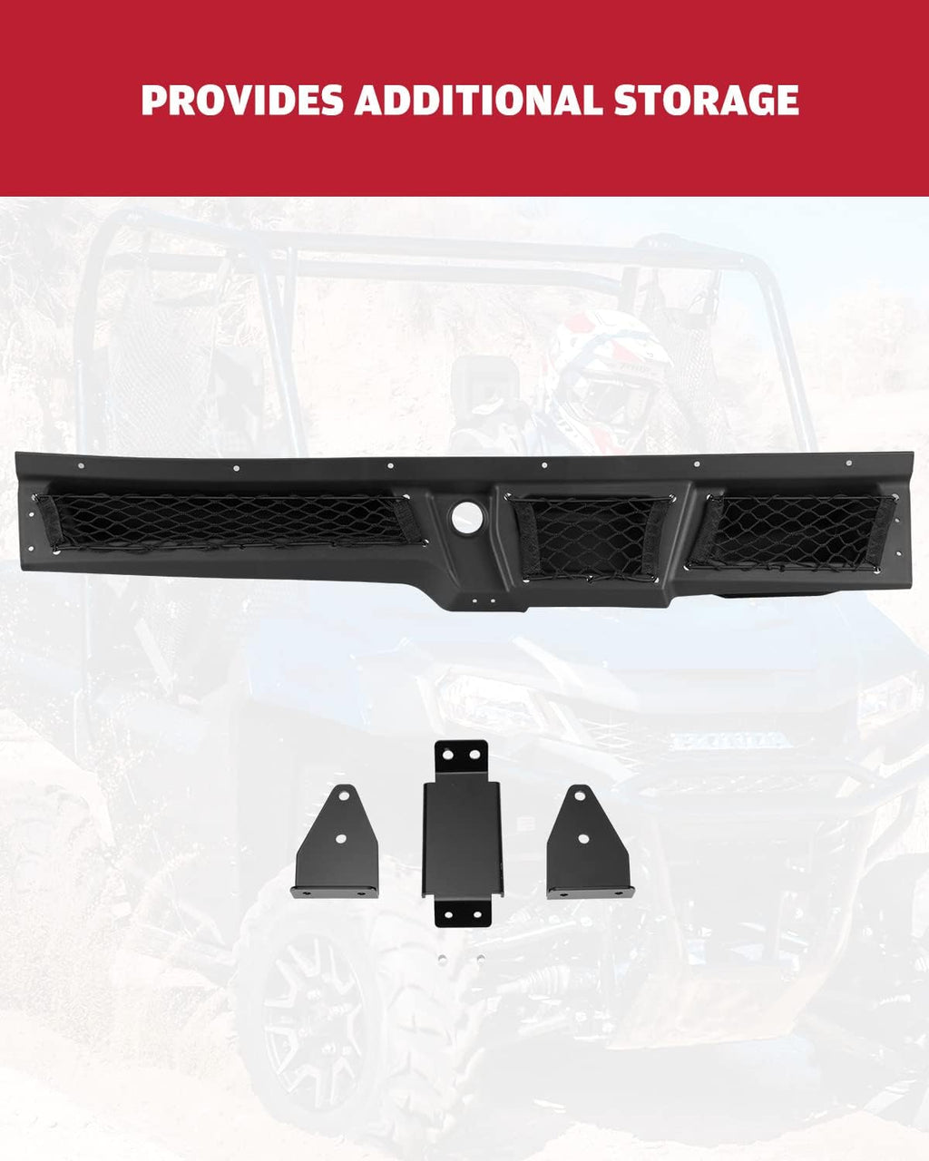 A & UTV PRO Under Dash Storage Pocket Box, Compatible with 2014-2024 Honda Pioneer 700 Accessories,Replace OEM #08L73-HL3-A41