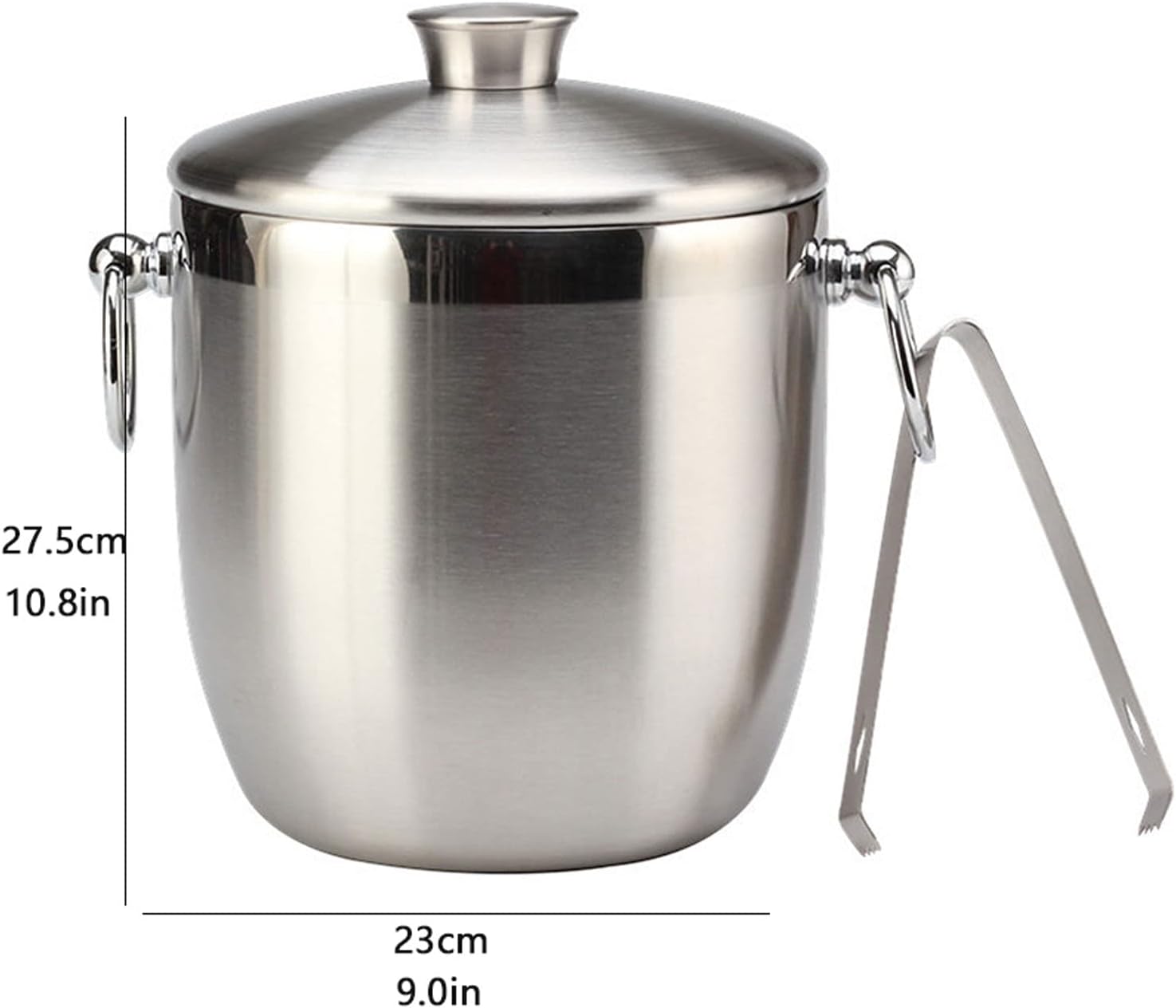 ice bucket, ice bucket gift 3l/0.7 Gallon Stainless Steel Ice Bucket Tongs And Lid Double Walled Insulated Ice Bucket Container For Bar Beer Red Wine wine buckets for parties