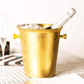 High Face Value Ice Bucket,Stainless Steel Red Wine Ice Bucket Wine Barrel Large Ice Wine Barrel Champagne Barrel Gold Ear White Funicle Icex Ice Buckets/Bronze (Bronze)