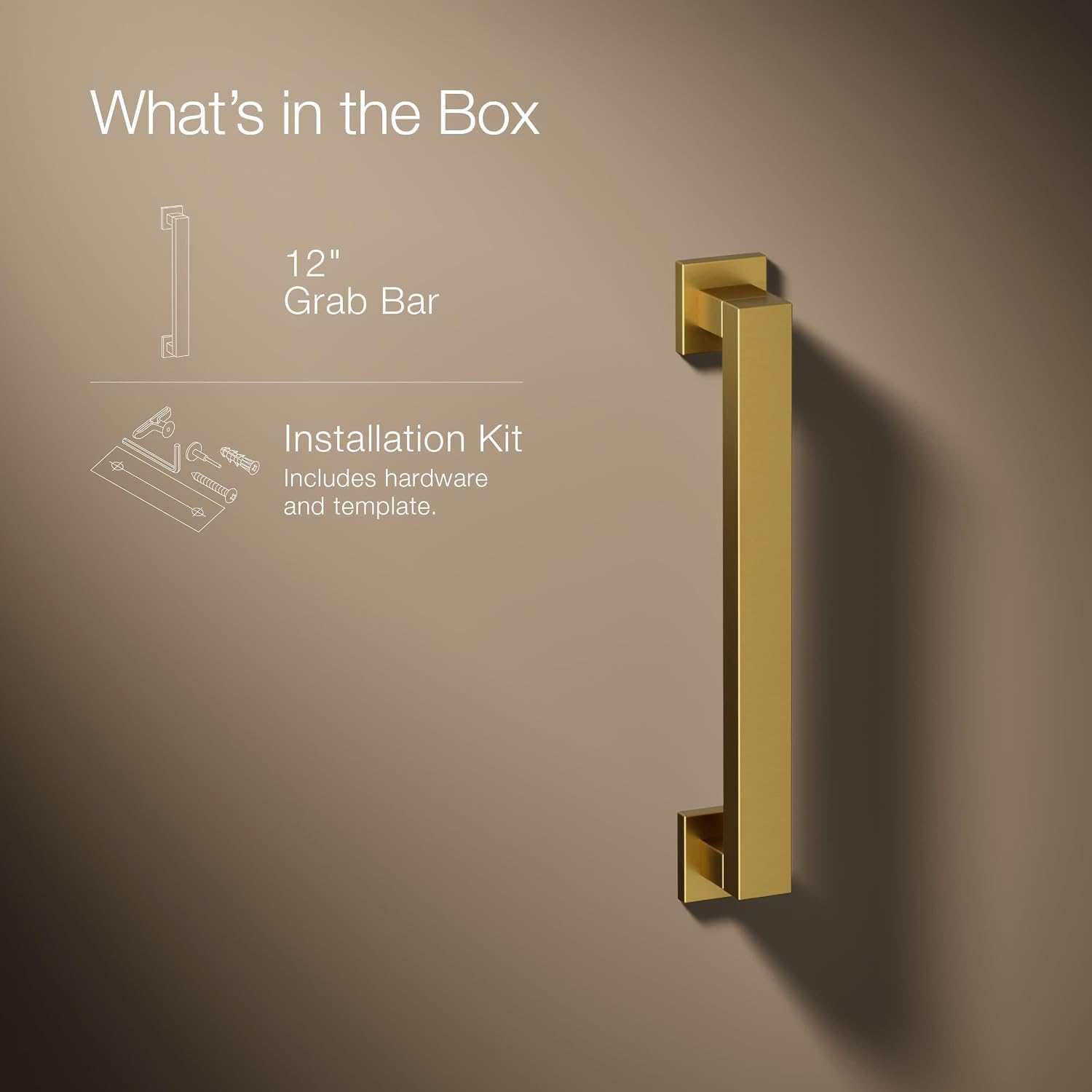 KOHLER SQUARE 12 GRAB BAR