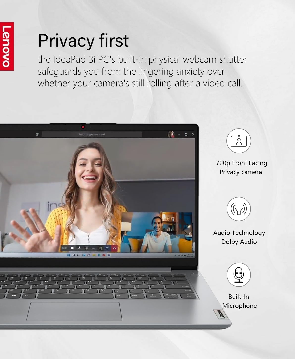 Lenovo Ideapad Laptop | 15.6 inch FHD | Touchscreen | Intel 11th Gen Processor| Office 365 for The Web| Windows 11 Home | Arctic Grey (16GB RAM | 256GB SSD)