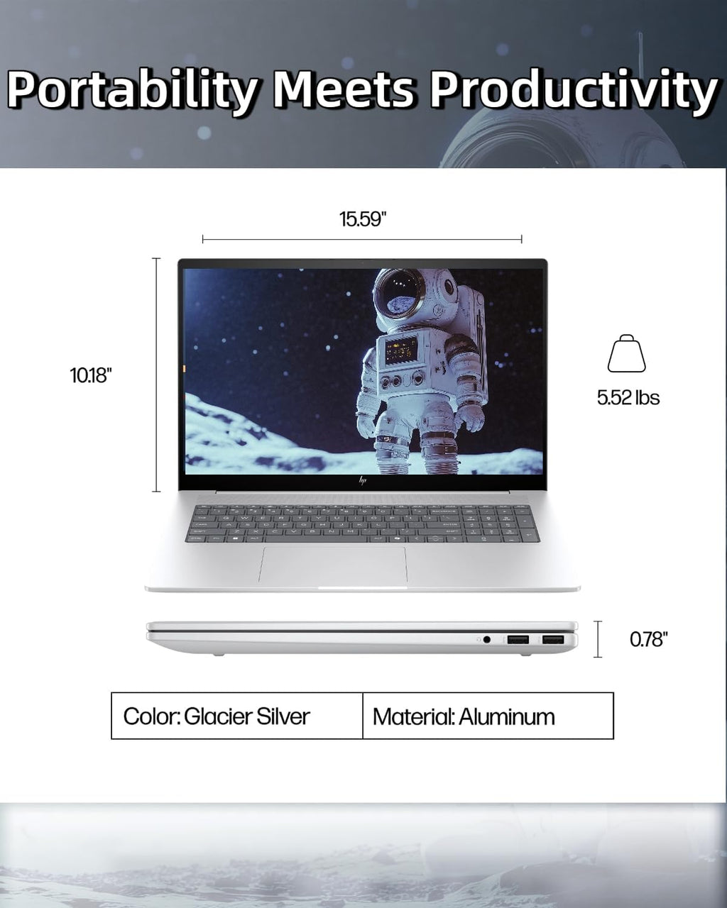 HP Envy 17-Inch Touchscreen Laptop - Intel Ultra 7-155H - Arc Graphics - FHD Display - 64GB DDR5 RAM - 2TB SSD - Win 11 Pro + AI Copilot - WiFi 7 - IR Camera - Backlit KB - Accessories Included
