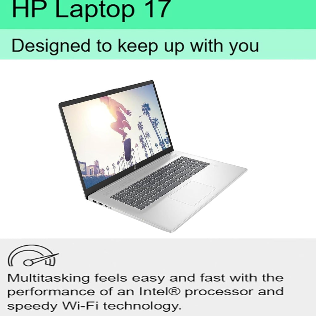 HP 17.3 Laptop Computer for Business - Intel 10-Core i5 1334U (Up to 4.6 GHz), 64GB RAM, 2TB PCIe SSD, HD+ (250 BrightView nits), Windows 11 Pro, Backlit KB, Fingerprint