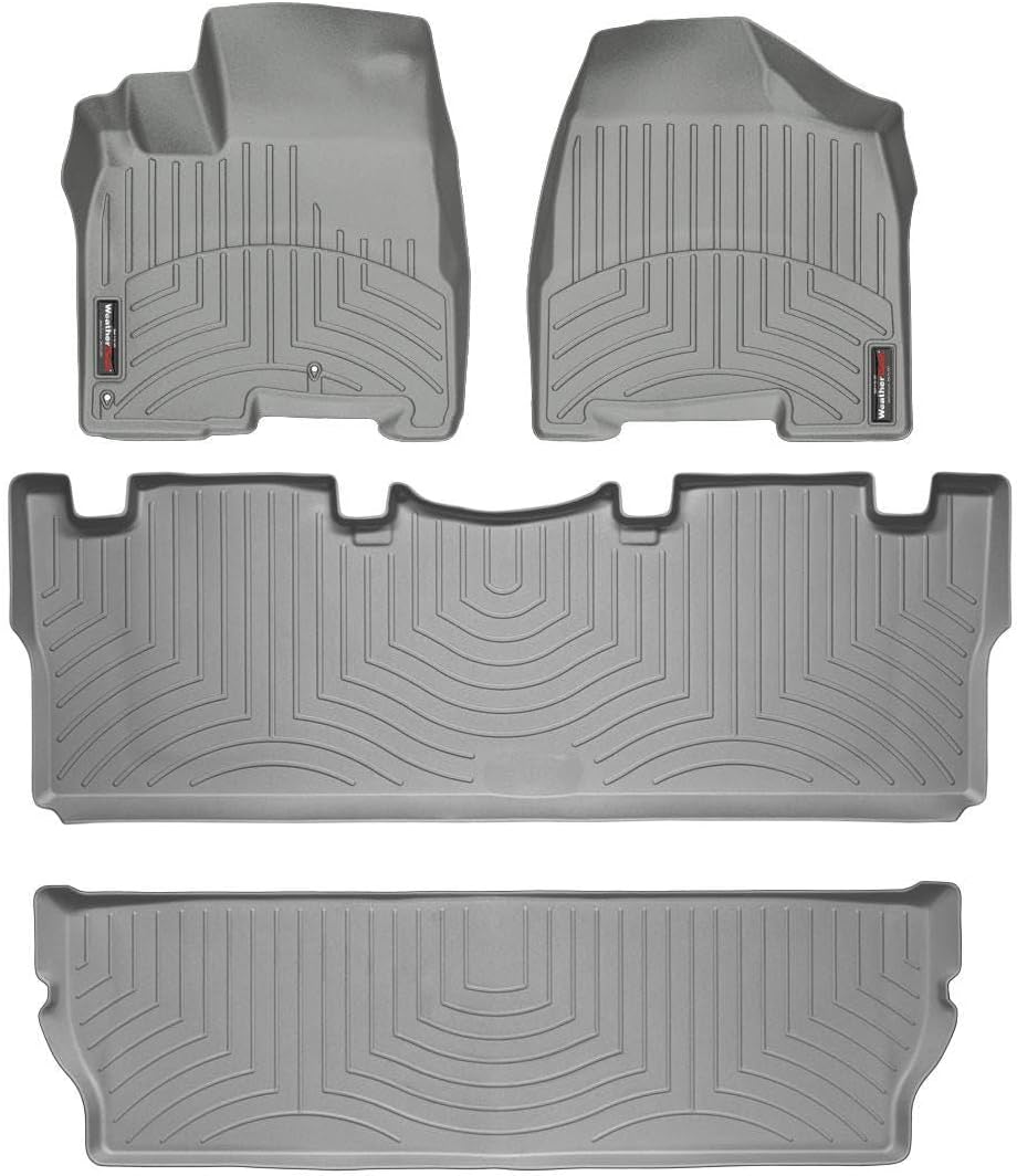 WeatherTech Custom Fit FloorLiners for Toyota Sienna - Full Set (463151-460872-3), Grey