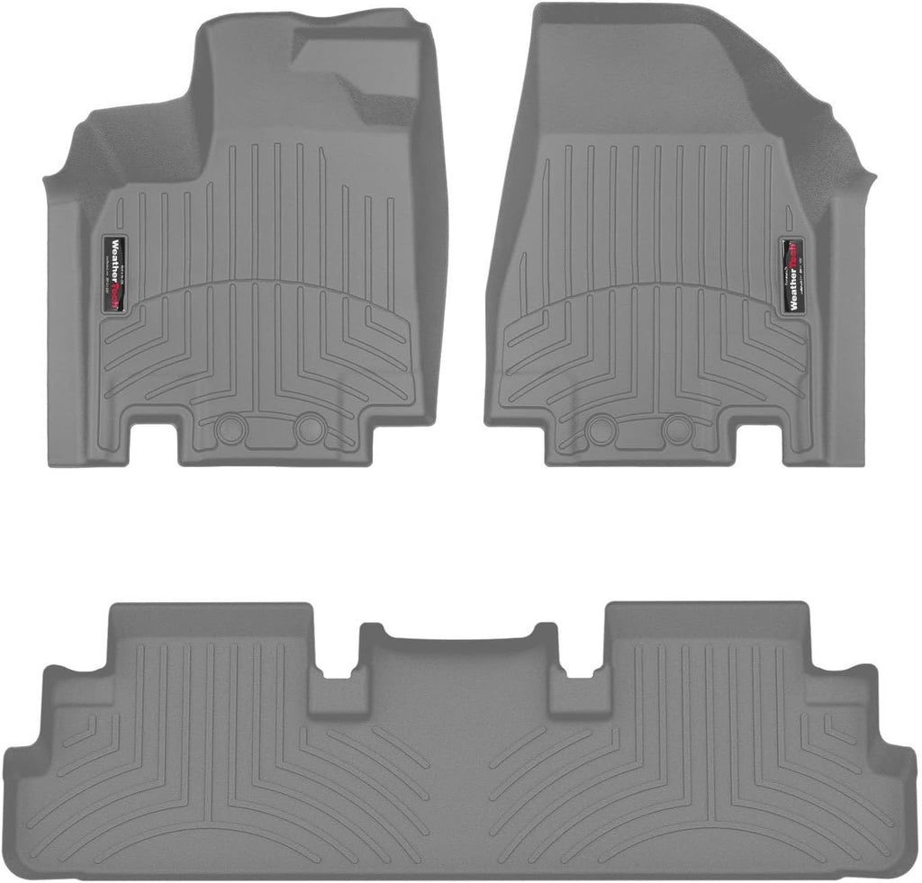 WeatherTech Custom Fit FloorLiners for Nissan Pathfinder, QX60, QX60-1st & 2nd Row (461698-1-2), Grey
