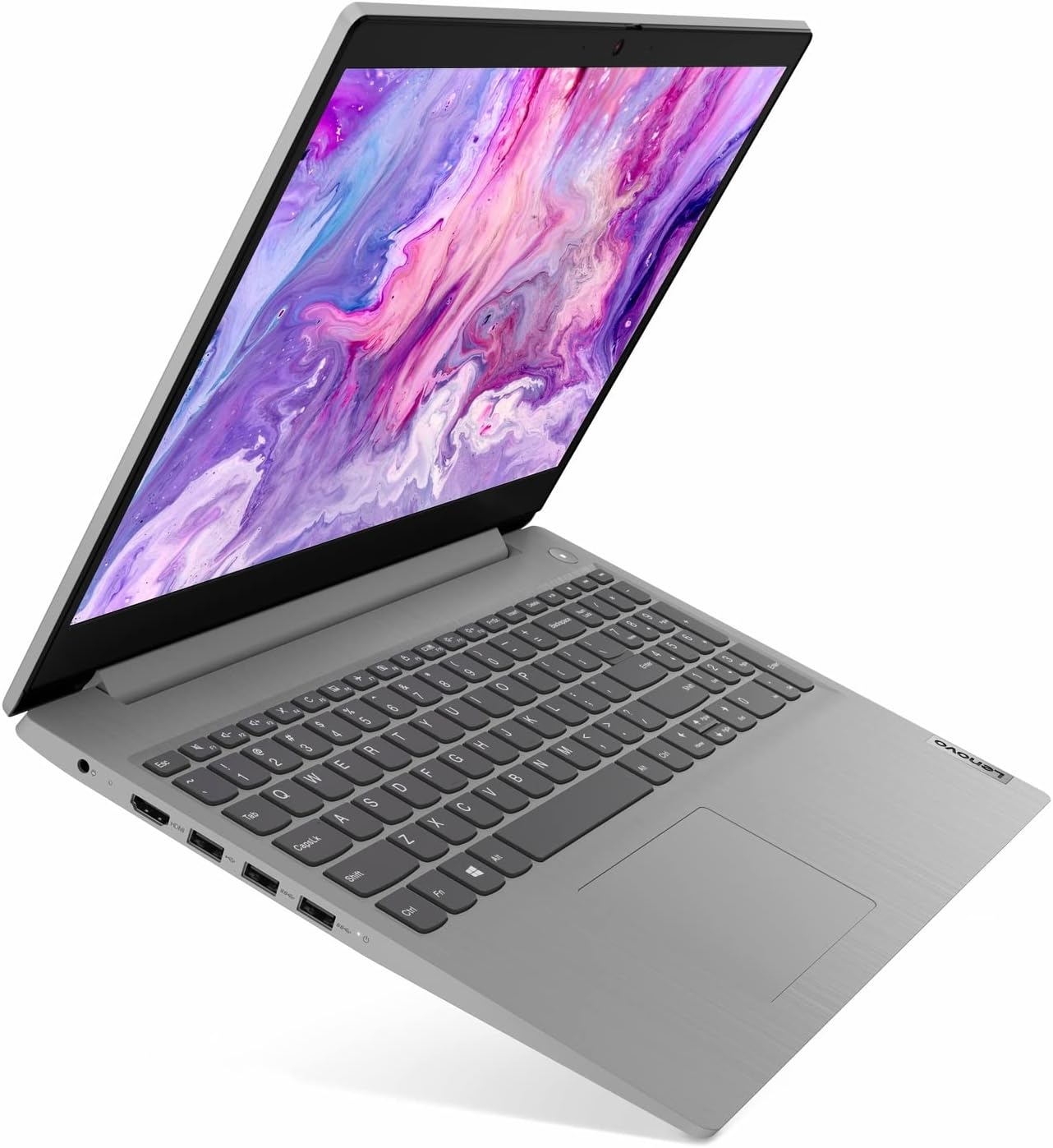 Lenovo IdeaPad 3i 15.6' FHD Laptop, Core i3-1115G4 up to 4.10 GHz, 8GB DDR4 RAM, 256GB PCIe SSD, HDMI, USB, WiFi, Keypad, SD Card Reader, Webcam, FP Reader, Platinum Gray, Win 11