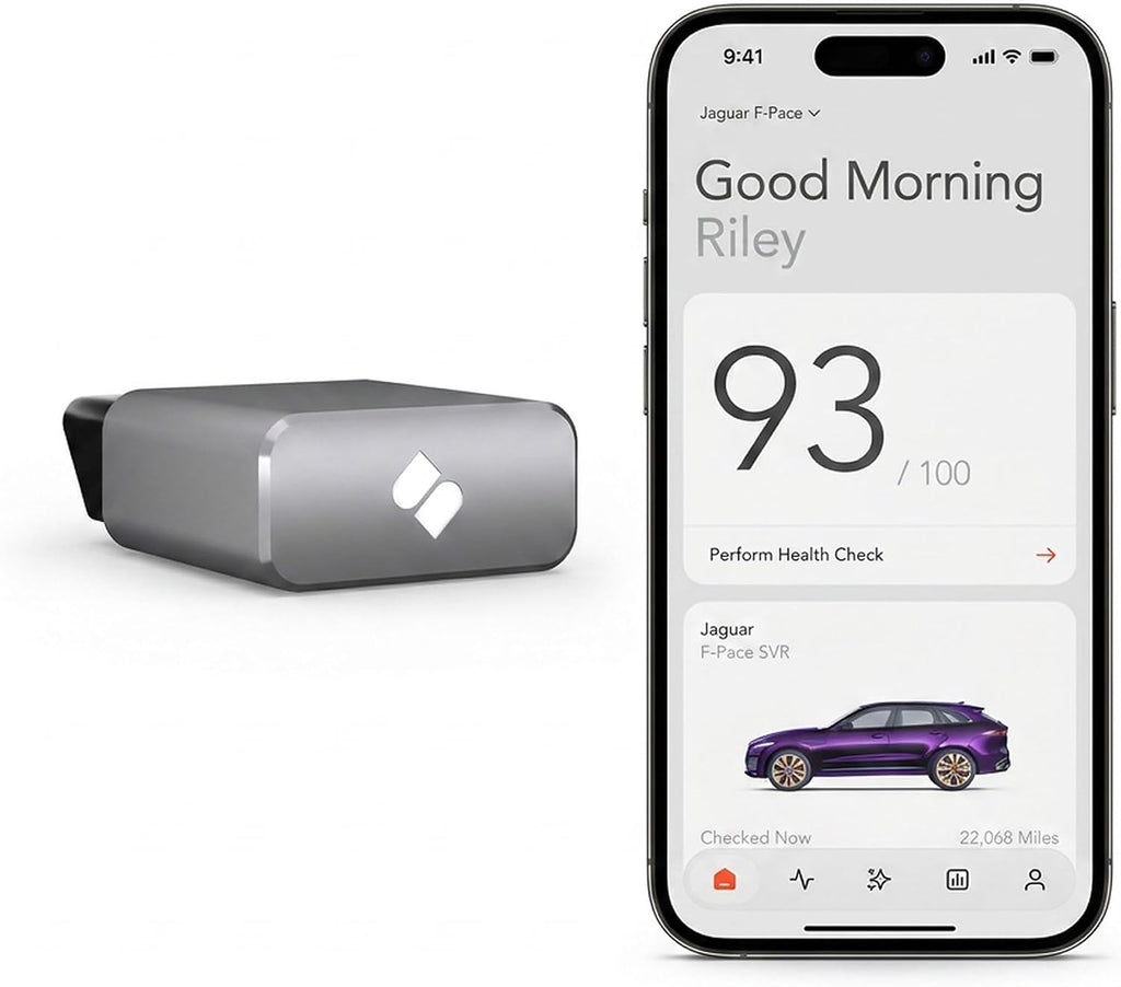 OBD2 Scanner for iPhone/iOS, Bluetooth Vehicle Diagnostics, No Subscription | Vehicle Insights with plain-English diagnostics, repair estimates, recall alerts, title history and vehicle health reports