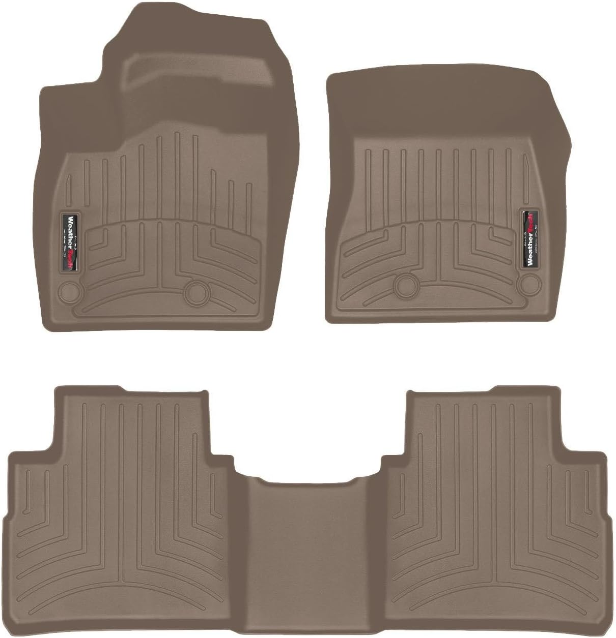 WeatherTech Custom Fit FloorLiners for Nissan Rogue - 1st & 2nd Row (451644-1-2), Tan