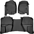 SMARTLINER Custom Fit Floor Mats 2 Row Liner Set for 2007-2013 Chevrolet Silverado 1500