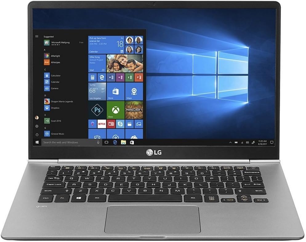 LG gram Thin and Light Laptop - 14' Full HD IPS Touchscreen Display, Intel Core i7 (8th Gen), 8GB RAM, 512GB SSD, Back-lit Keyboard - Dark Silver – 14Z980-A.AAS7U1