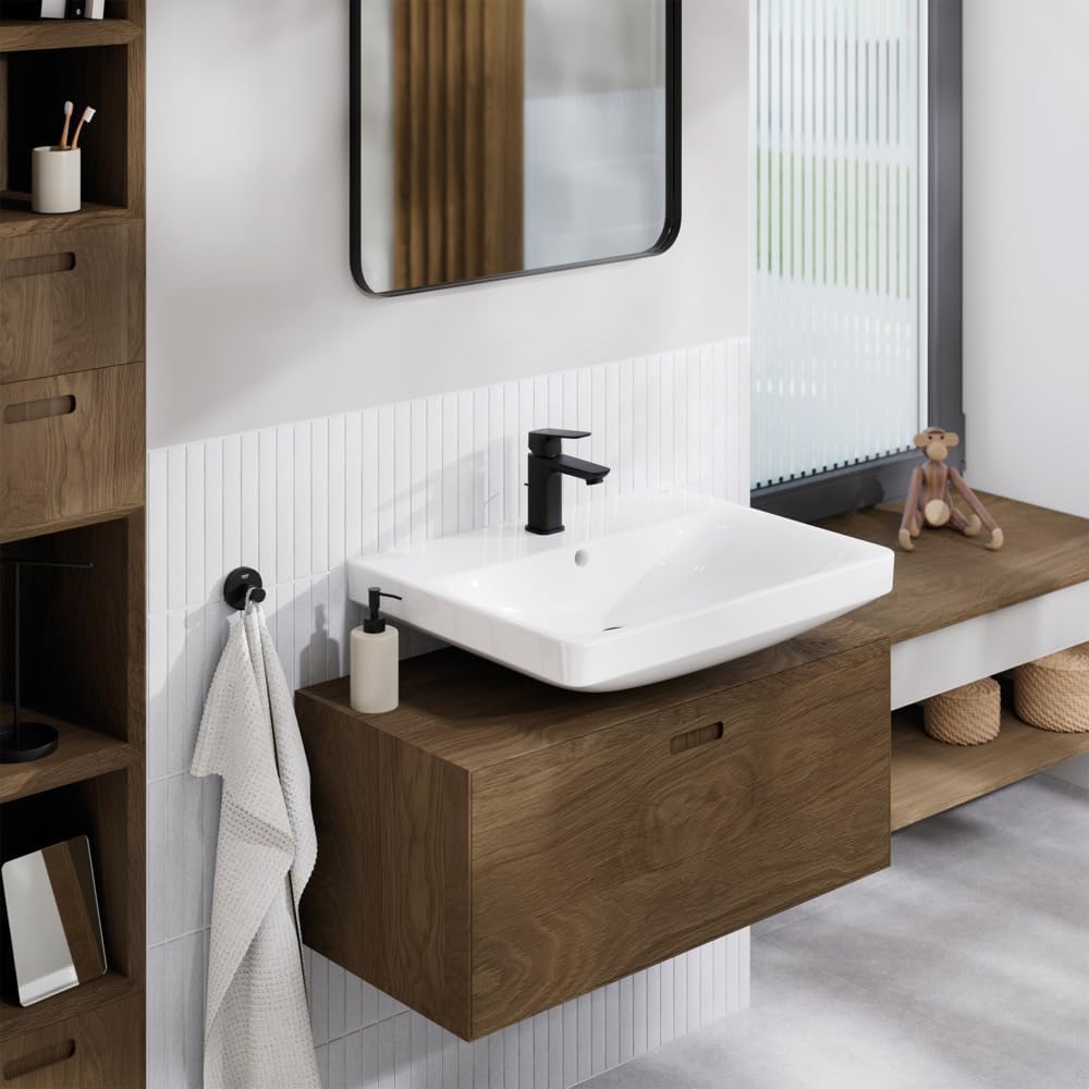 Grohe 1018982430 Cubeo Single Hole Single Handle S-Size Bathroom Faucet, 1.2 GPM, Matte Black