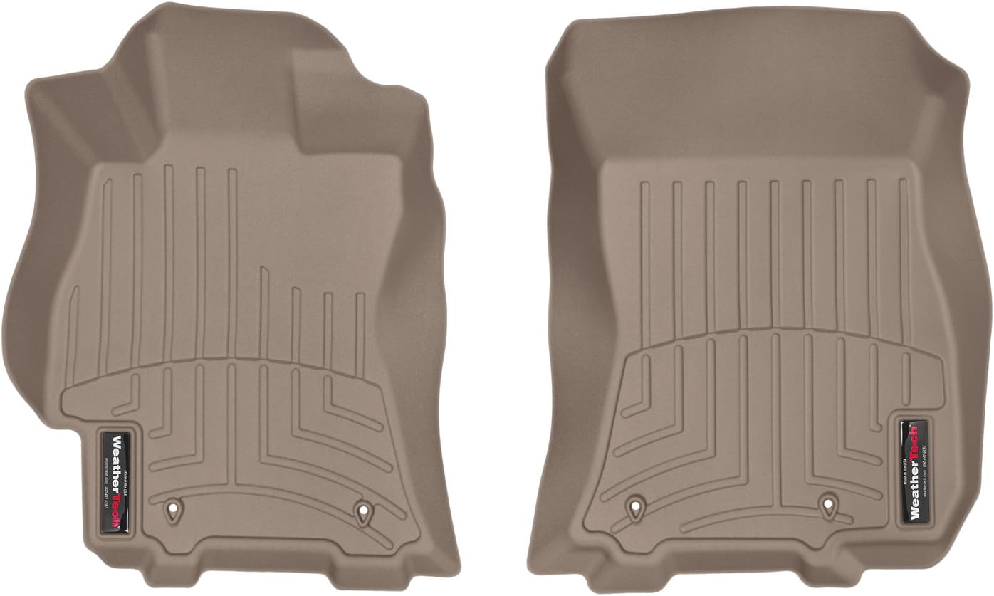 WeatherTech Custom Fit FloorLiners for Subaru Legacy, Outback, 1st Row (457081), Tan