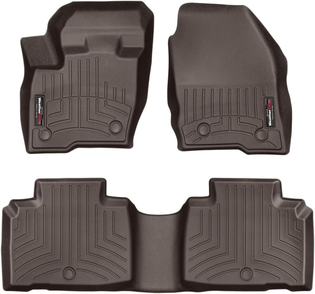 WeatherTech Custom Fit FloorLiners for Lincoln MKX, Nautilus, 1st & 2nd Row (47845-1-2), Cocoa