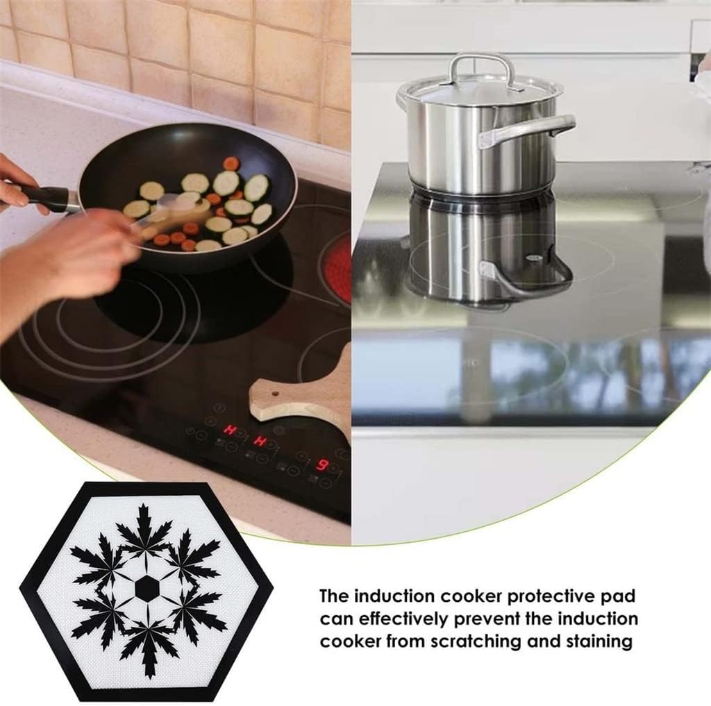 HBJWOV Silicone Induction cooktop mat Non-Slip Heat Insulation pad Reusable Electric cooktop Protection pad