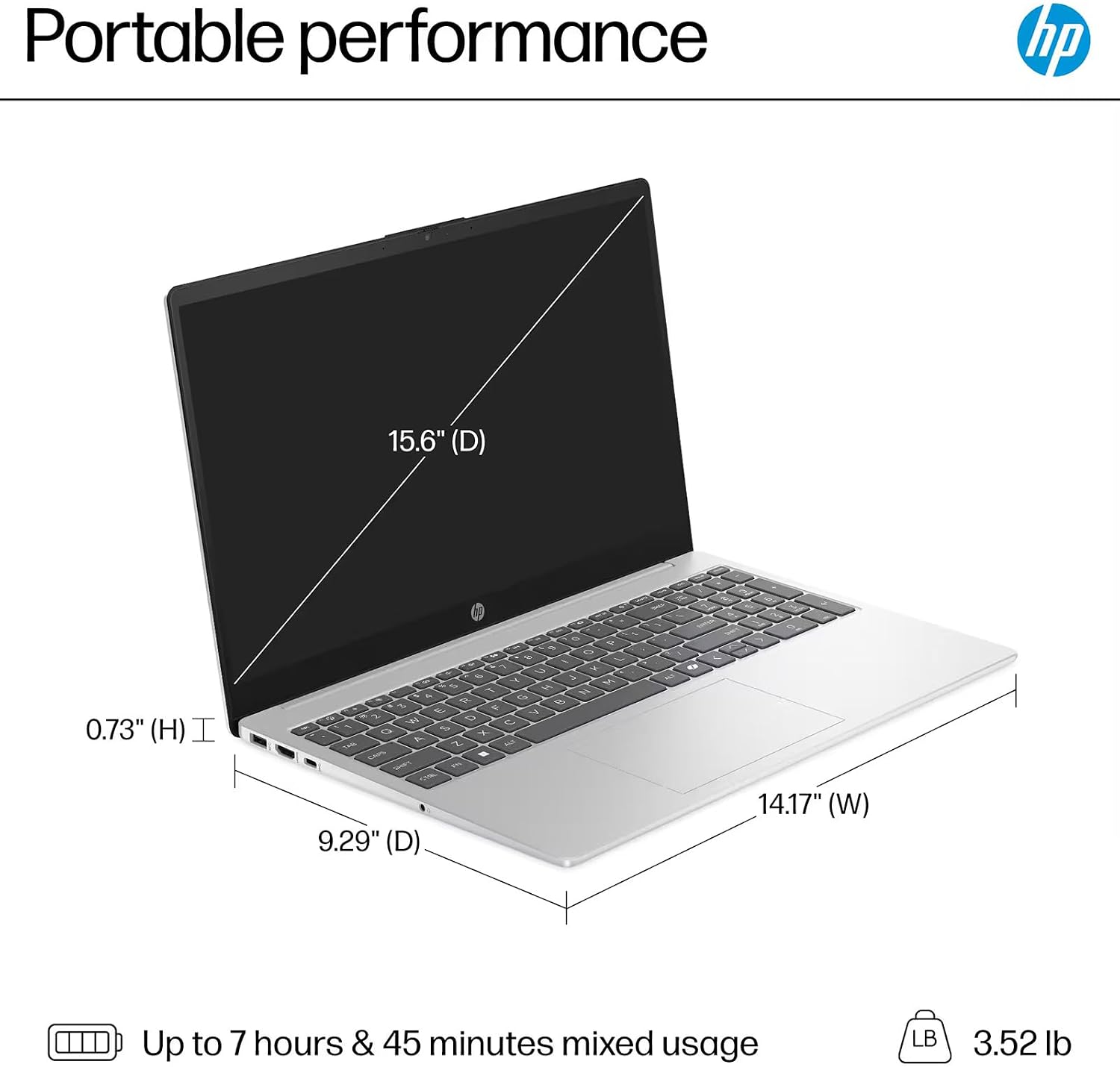 HP 2025 15.6-inch Touchscreen Laptop Computer- Intel i7 1355U(Up to 5GHz), 64GB RAM, 2TB SSD, 15.6' FHD Display, Wi-Fi 6, Webcam, HDMI, Win 11 Pro, w/Laptop Accessories