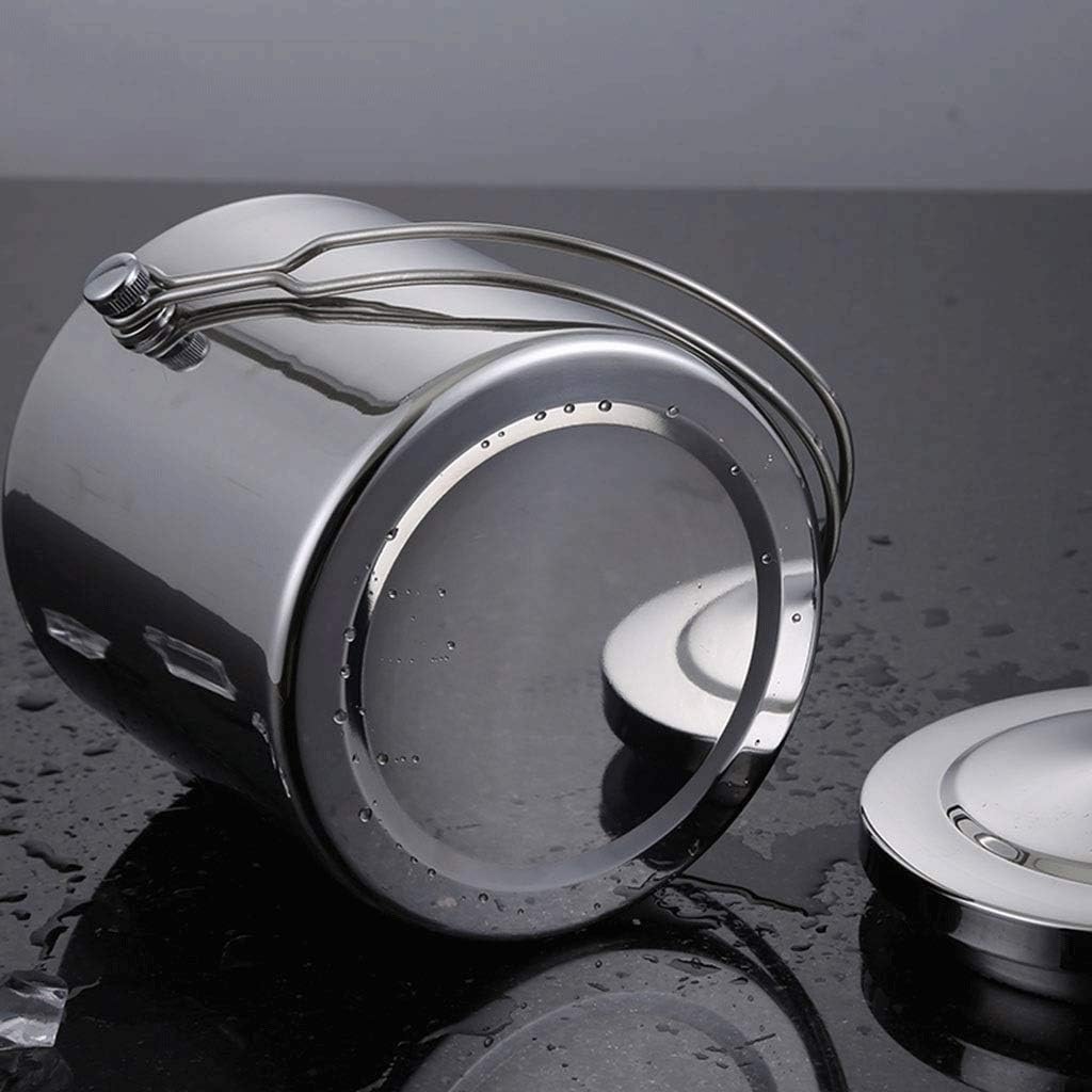 ice bucket, Ice Bucket Thick Double Stainless Steel Ice Bucket With Lid Red Wine Bar Appliance Insulation Cold Champagne Bucket Refrigerated Bucket (Size : 12x17cm)