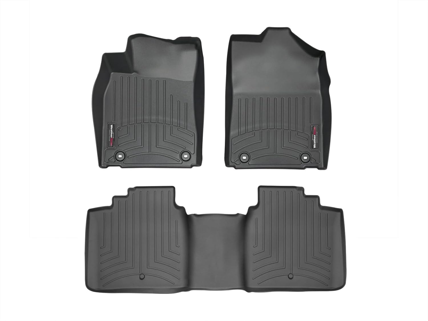 WeatherTech Custom Fit FloorLiners for Lexus ES - 1st & 2nd Row (44476-1-3), Black