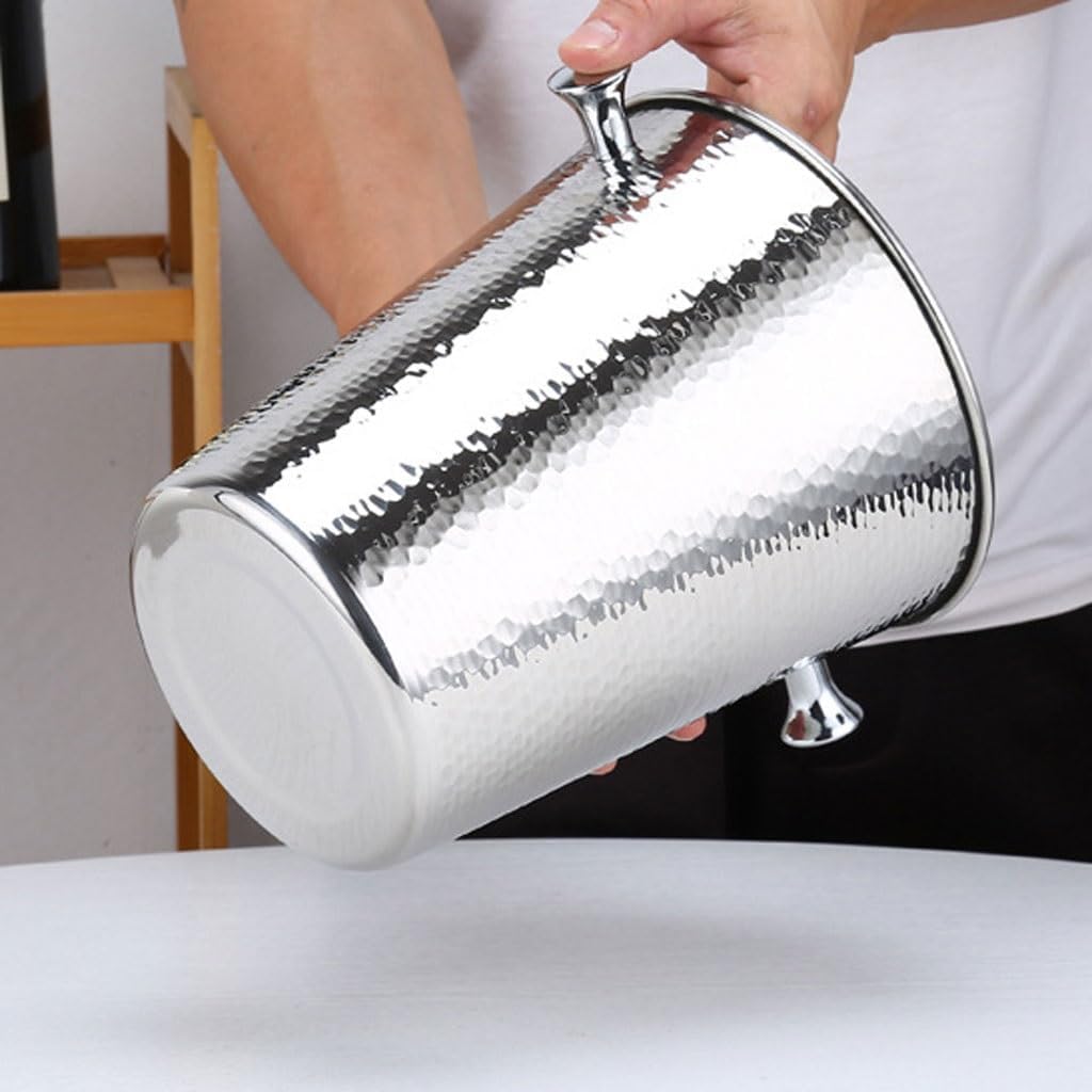 Ice Bucket Ice Bucket for Freezer Creative Ice Bucket Champagne Bucket Home Metal Bar Ktv Ice Bucket Red Wine Bucket Ice Bucket Ice Buckets Party Cooler Drink Cooler(A,B)