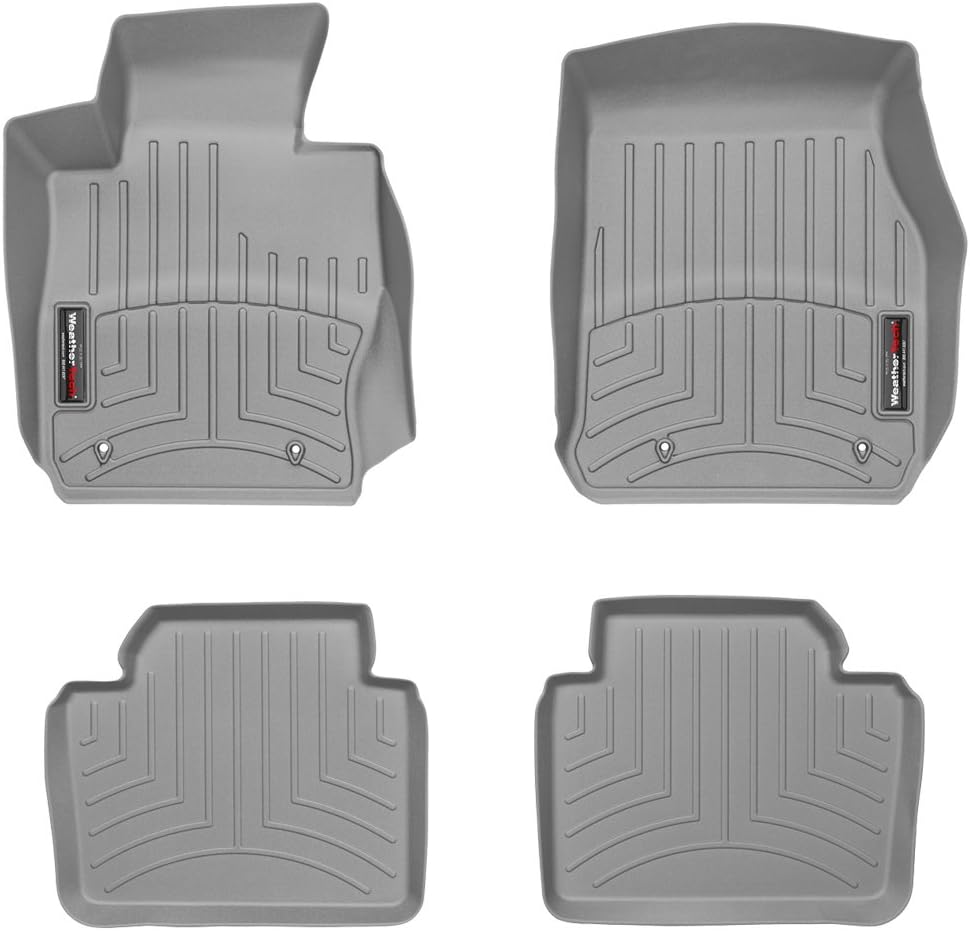 WeatherTech Custom Fit FloorLiners for BMW 328i, 328d, 330i - 1st & 2nd Row (464541-464102), Grey