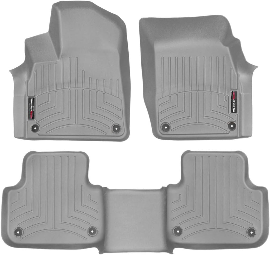 WeatherTech Custom Fit FloorLiners for Audi Q7, SQ8, Q8-1st & 2nd Row (46887-1-2), Grey