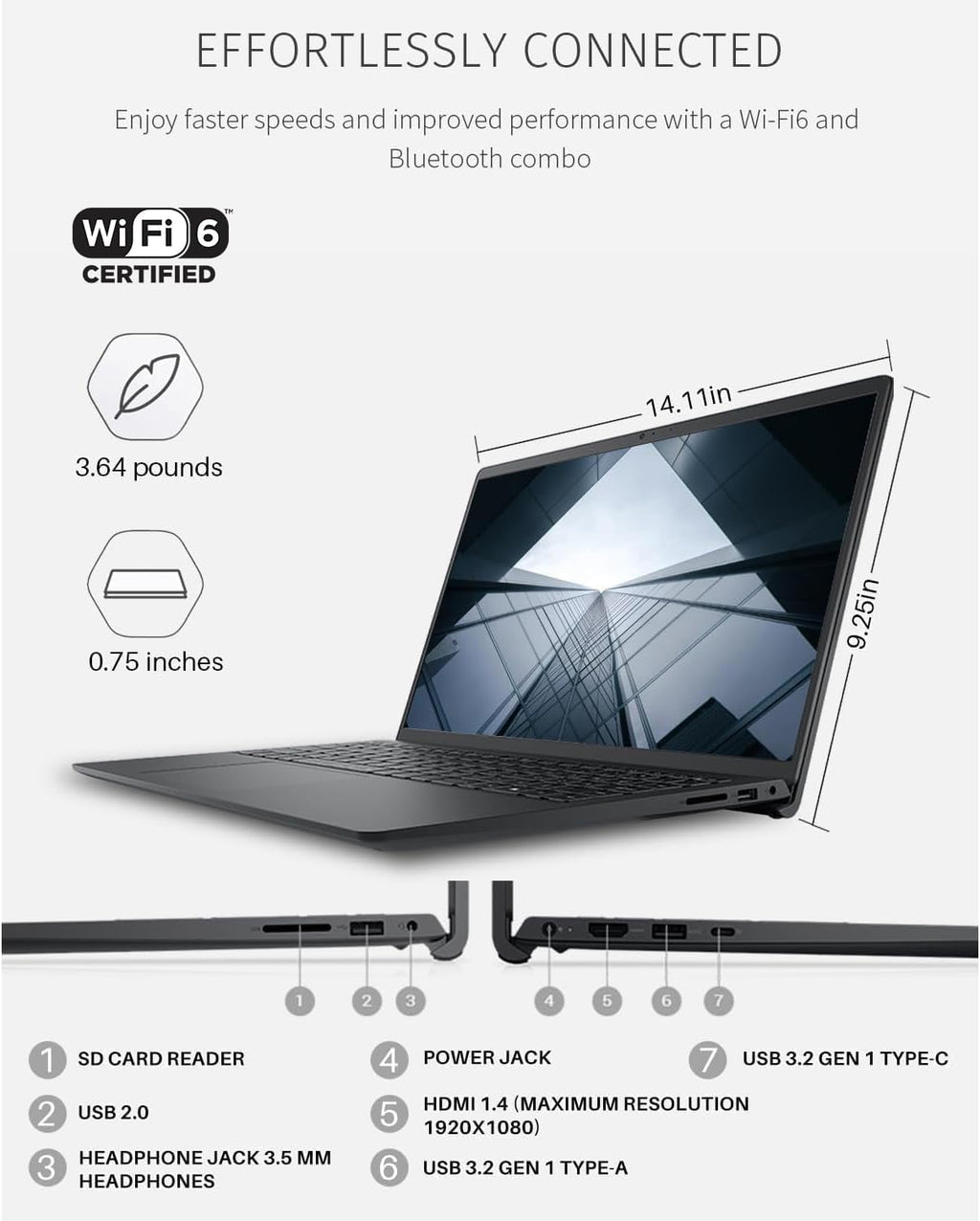 Dell Inspiron 15.6' FHD Touchscreen Laptop, 13th Gen Intel Core i5 (Turbo up to 4.6GHz), 16GB RAM, 1TB SSD, Win 11 Pro, WiFi-6, Long Battery Life, w/WOWPC Recovery USB, for Business & Everyday Use