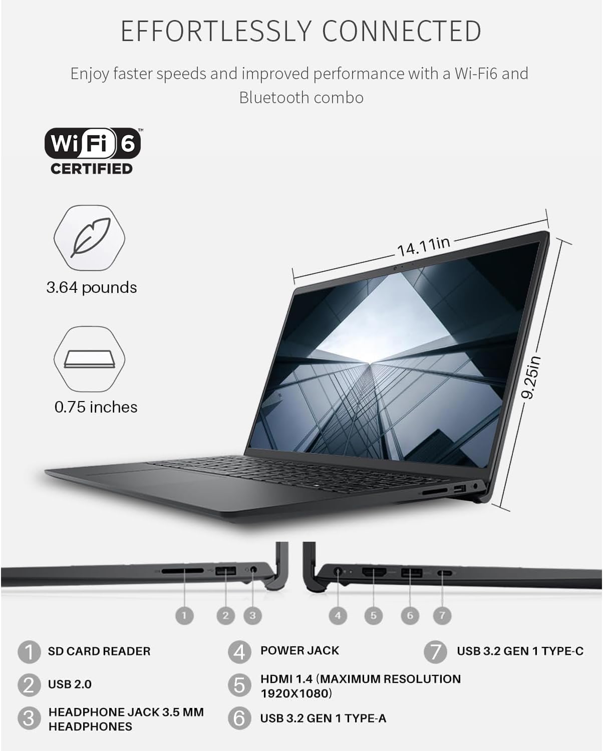 Dell Inspiron 15.6' FHD Touchscreen Laptop, 13th Gen Intel Core i5 (Turbo up to 4.6GHz), 16GB RAM, 1TB SSD, Win 11 Pro, WiFi-6, Long Battery Life, w/WOWPC Recovery USB, for Business & Everyday Use