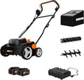 Worx 40V Cordless Lawn Dethatcher, 2 in 1 Dethatcher & Scarifier with Brushless Motor, Electric Dethatcher Removes Deep Thatch & Improves Grass Health, 2 × 4.0 Ah Batteries & Charger Included, WG855