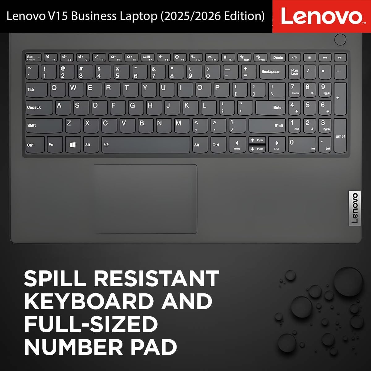 Lenovo Newly Designed V15 Business Laptop(2025/2026 Edition) with Microsoft Office, Intel Powerful CPU, 8GB RAM, 512GB SSD, 15.6' FHD Display, Ultra Quiet Design, Long Battery Life, Windows 11, WOWPC