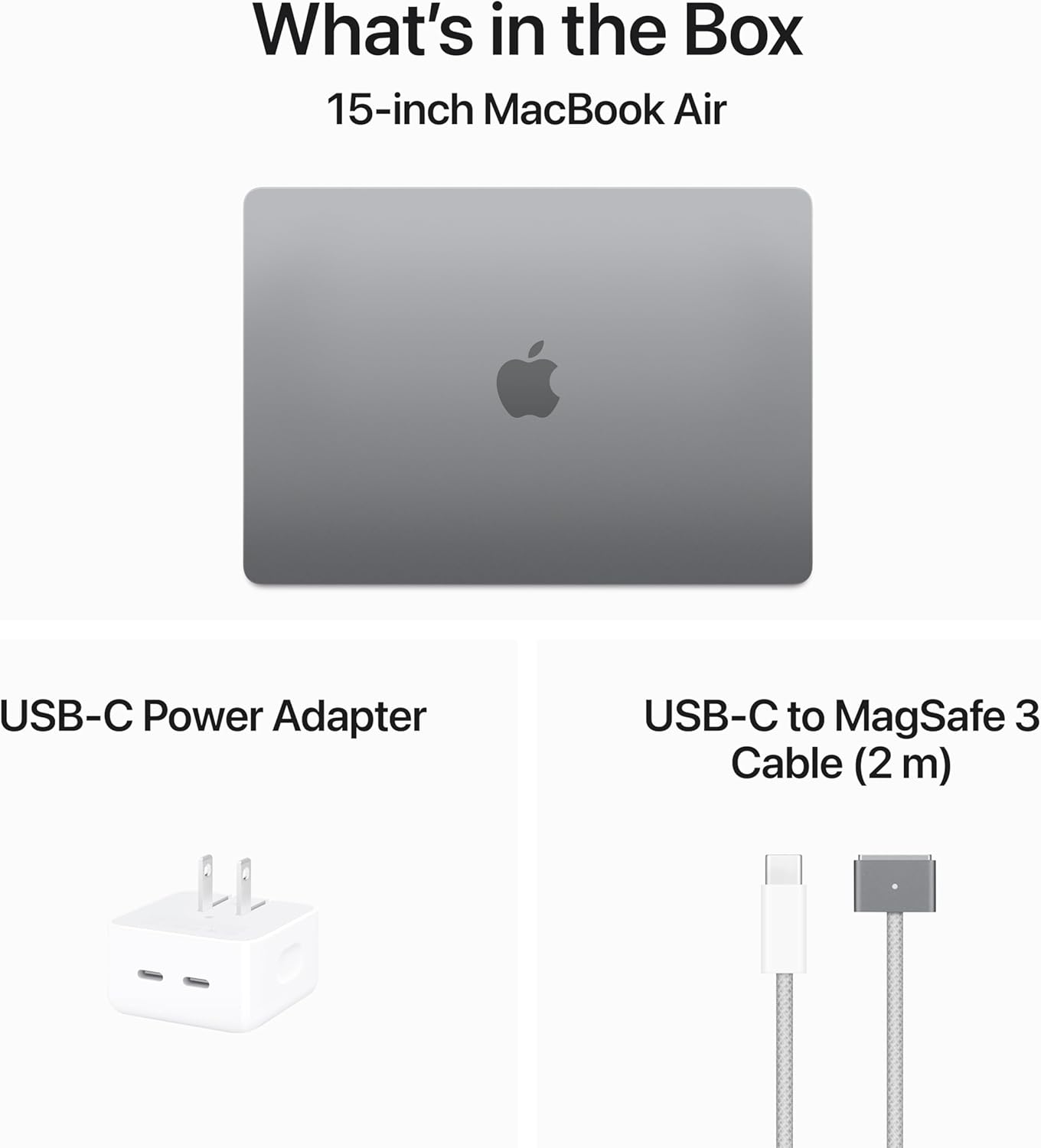 Apple 2024 MacBook Air with Apple M3 Chip, 15-inch, 16GB RAM, 512GB SSD, Space Gray (Renewed)