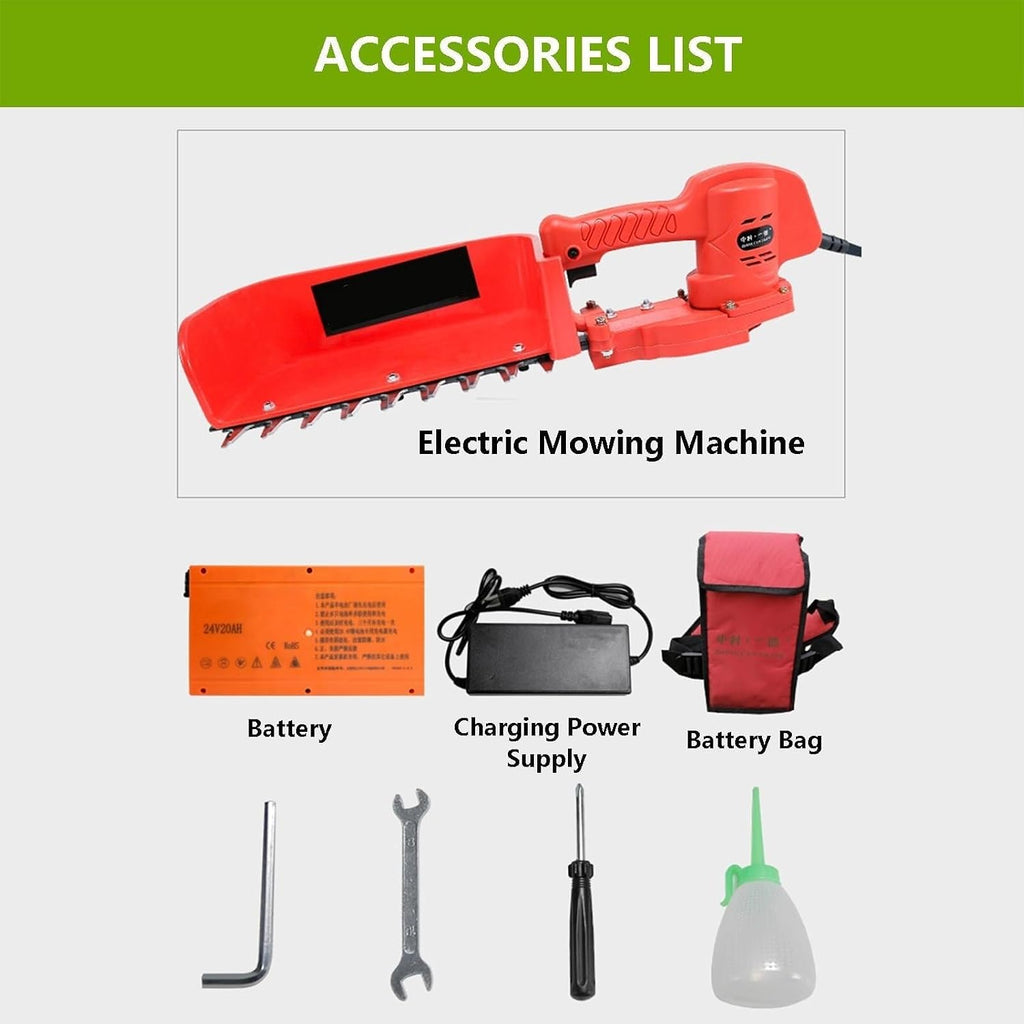 Electric Reciprocating Saw 270mm Tea Picker, Electric Lawn Mower Hedge Trimmer with Rechargeable Power Supply, Professional Cutting Tool for Gardeners or Farmers, Effort-Saving 1.8/1.7A