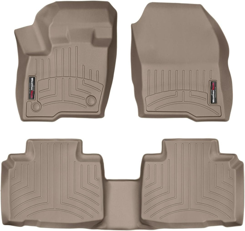 WeatherTech Custom Fit FloorLiners for Ford Edge, Edge ST, 1st & 2nd Row (45815-1-2), Tan