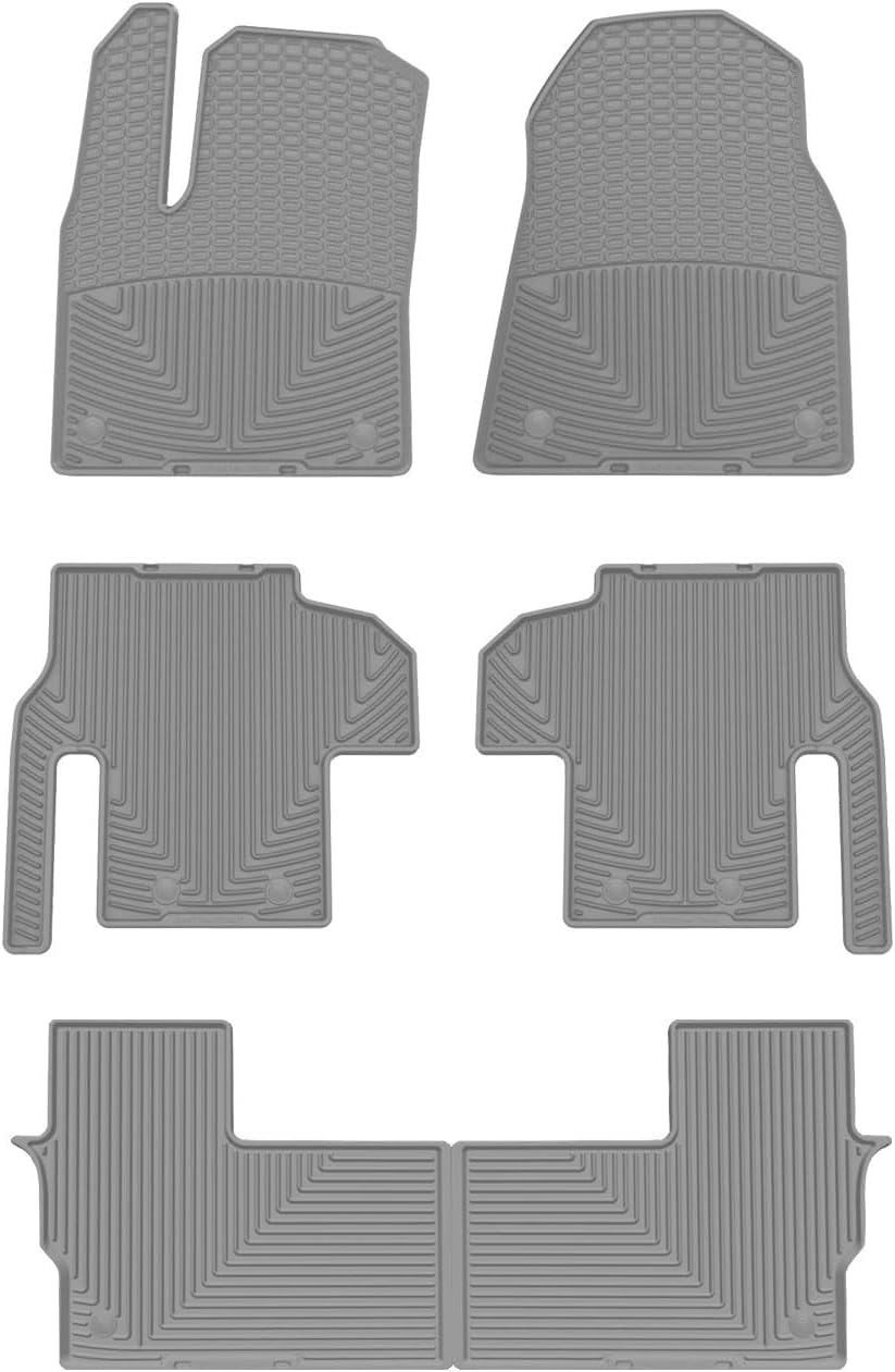 WeatherTech All-Weather Floor Mats for Jeep Wagoneer L, Wagoneer, Grand Wagoneer L - Full Set (W713GR-W714GR-W715GR), Grey