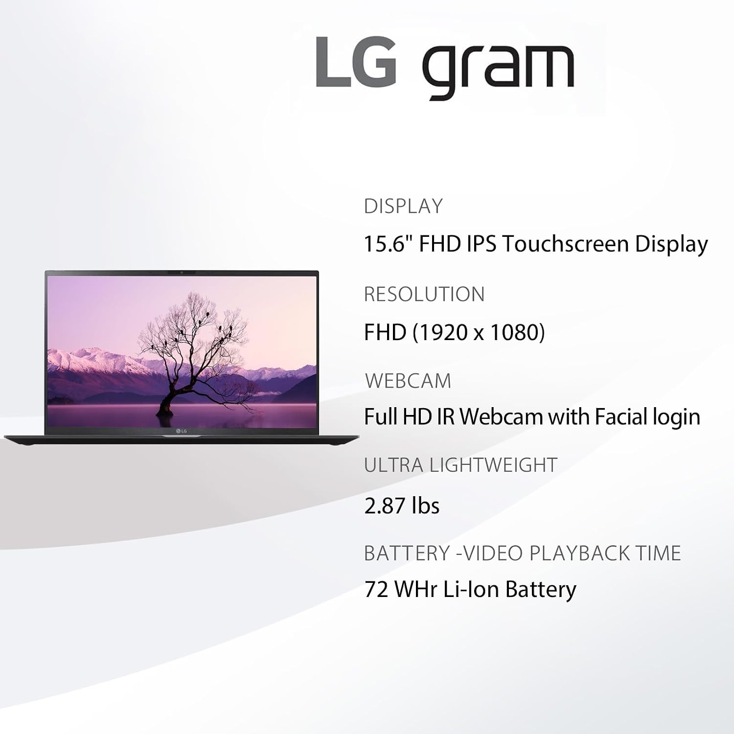 LG Gram 15 Laptop for Business, with Office 2024 Lifetime License, 15.6' FHD Touch Screen, Intel Ultra 7-155H, 16 GB LPDDR5 RAM, 1 TB SSD, Intel Arc Graphics, Windows 11 Pro