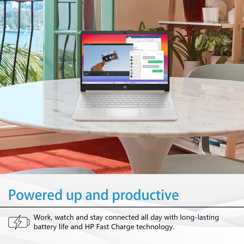 HP 14' Laptop for Student Business, 1 Year Office 365 & AI-Copilot, Intel Processor N150(Quad-Core), 16GB RAM• 256GB Storage(128GB UFS+128GB Micro SD)• WiFi 6• Win11 Pro, Seibosfy