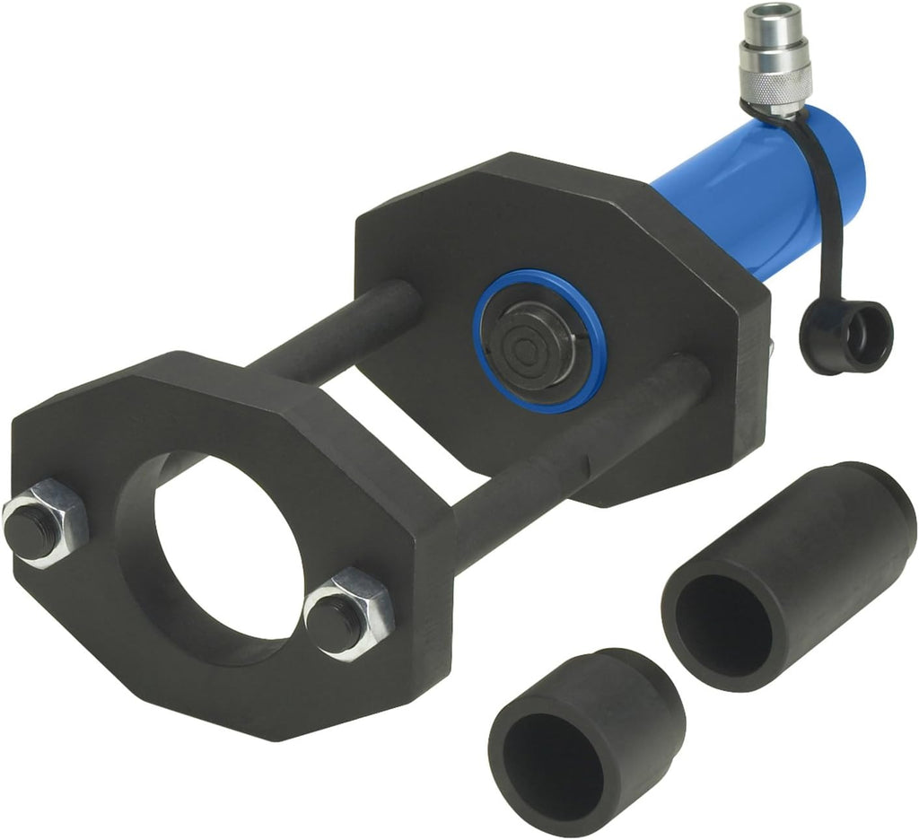 OTC 4245 Rear Suspension Bushing Master Tool Set with 15-Ton Cylinder and 2510A Air/Hydraulic Pump - Compatible with Freightliner