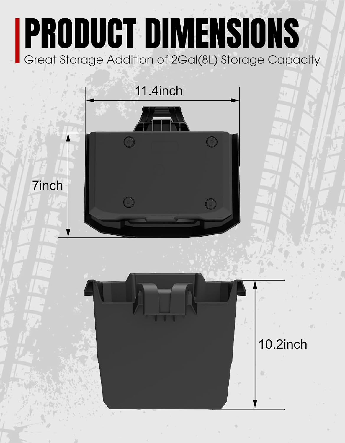 A & UTV PRO Center Underseat Storage Bin for Cam Am Defender, Central Underseat Storage Box Compatible with Defender & Defender Max 2016-2025 Replace OEM 715003446