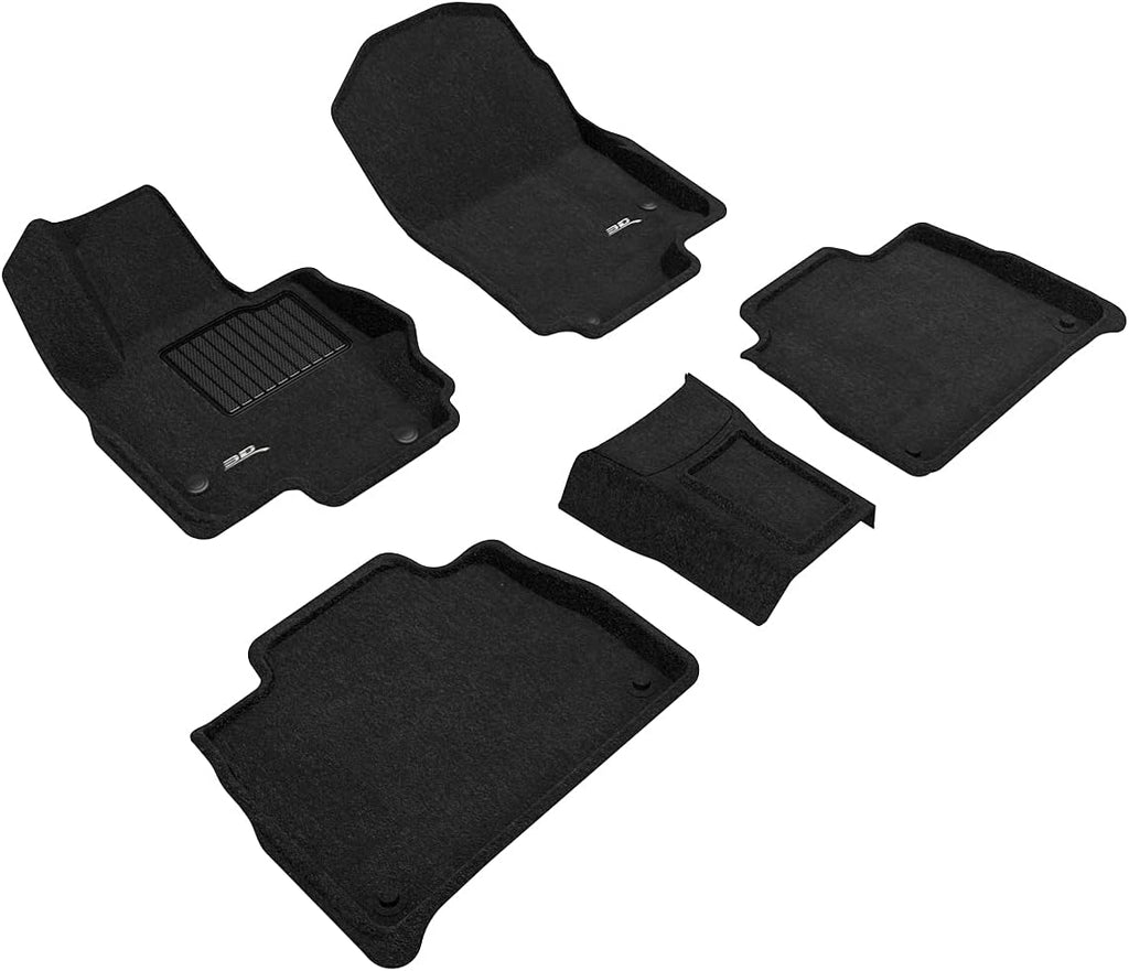 3D MAXpider Custom Fit Elegant All-Weather Carpeted Floor Mats (Black) Compatible with Mercedes-Benz GLE-Class 5-Seat SUV (W167) 2020-2026 / AMG GLE53/63 SUV (W167) 2021-2026 - R1 R2