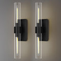 Modern Wall Sconces, 22.8in Black, 2-Light Indoor Wall Mounted Sconces, Bathroom Vanity Light for Living Room, Bedroom, Staircase