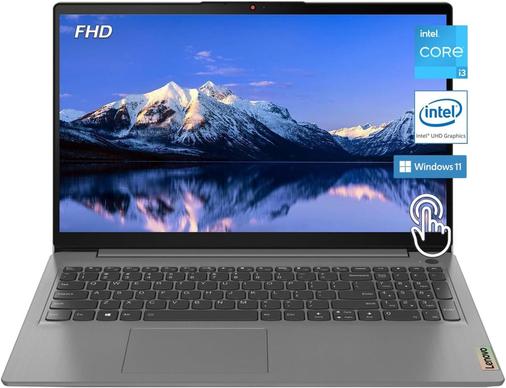 Lenovo 2023 Ideapad 3i Laptop, 15.6' FHD Touchscreen, 12GB DDR4 RAM, 11th Gen Intel Core i3-1115G4 Processor, 256GB SSD, HDMI, Webcam, Wi-Fi6, Bluetooth, Win11, Arctic Grey, W/GaLiMu