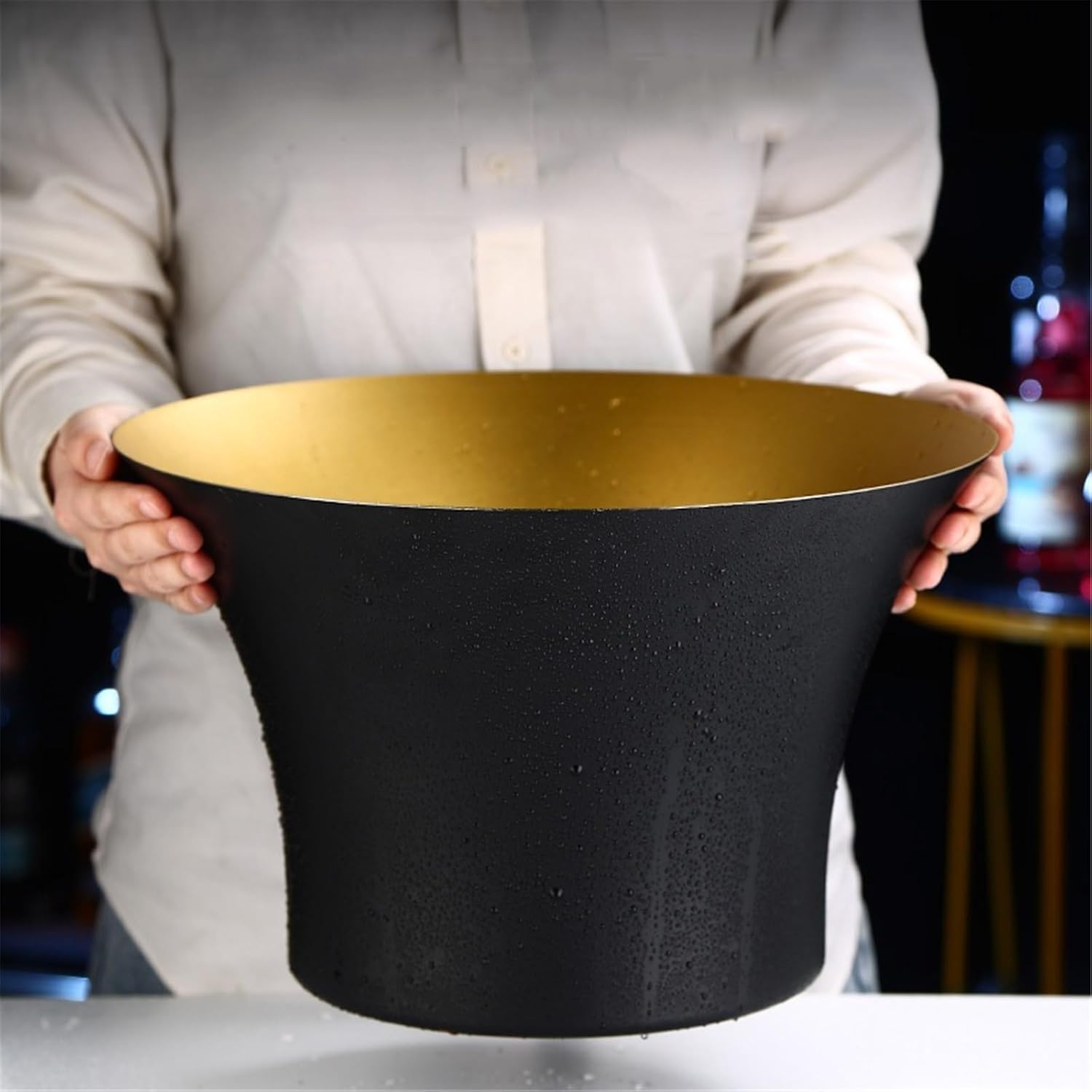 Ice Bucket Luxury Stainless Steel Ice Bucket Commercial Large Wine for Red, Champagne, Beer