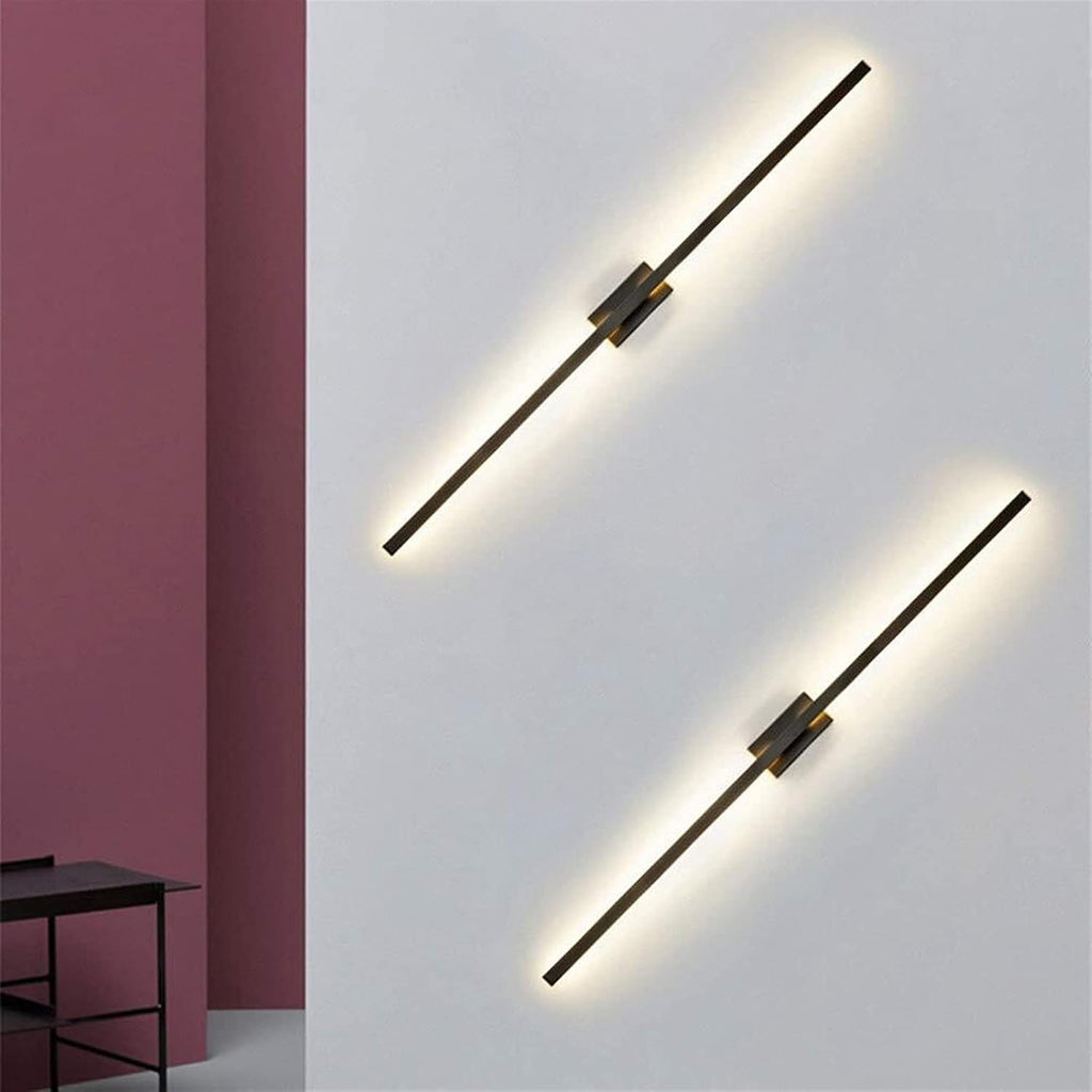 Minimalist Bedroom Bedside Lamp Wall Lamp Modern Scandinavian Indoor Toilet Black Wrought Iron Fixtures Lampshade 1 Light Source Aisle Stairs Corridor Wall Lamp 60 * 2cm Elegant