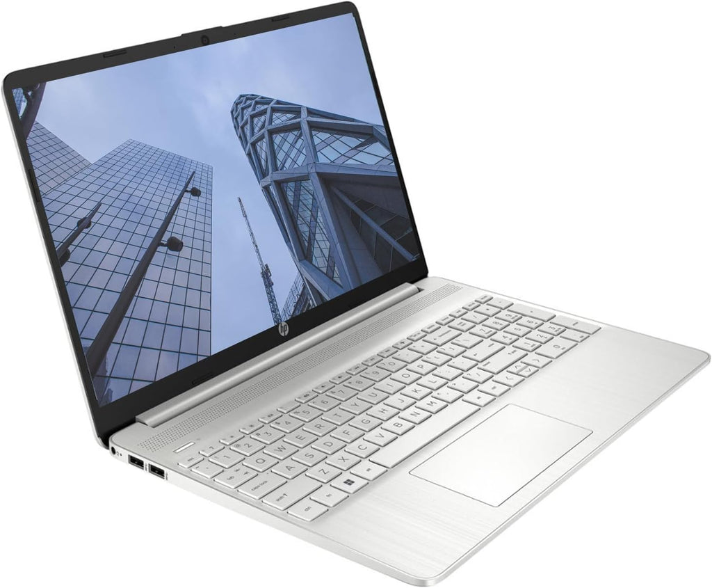HP Essential 15 Laptop, 15.6' HD Screen, AMD Ryzen 3 5300U, 32GB RAM, 1TB SSD, Webcam, HDMI, Wi-Fi, Windows 11 Home, Silver