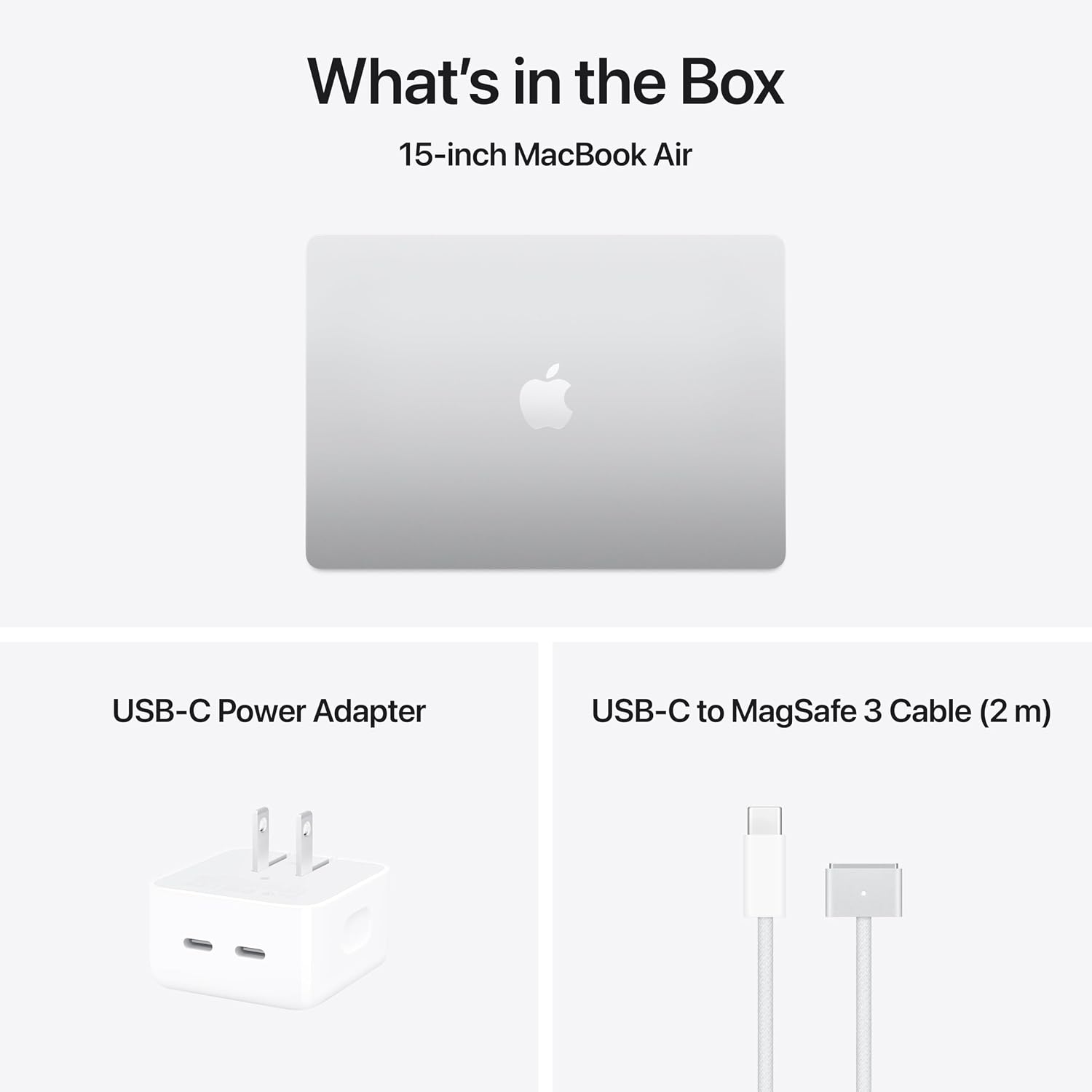 Apple 2025 MacBook Air 15-inch Laptop with M4 chip, 16GB Unified Memory, 2TB SSD Storage - Silver
