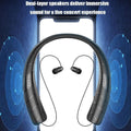 Neckband Bluetooth Headphones 48 Hours Battery Life Ultra-Lightweight Comfort Memory Collar ENC Call Noise Cancellation Fast Charging for Home,Traveling,Outdoor,Business Trips