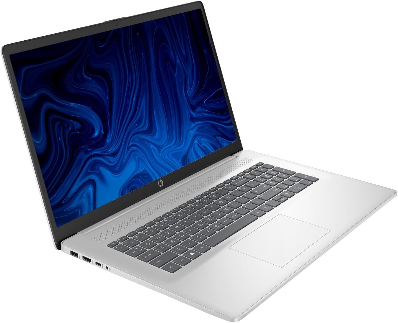 HP 17.3' Business Laptop Computer, Windows 11 Pro 17 Inch Laptop 16GB RAM 1TB SSD, Intel Core i3-N305 8-Core, Microsoft Office Lifetime Suite, Numeric Keypad, SageNova Earphones, Natural Silver