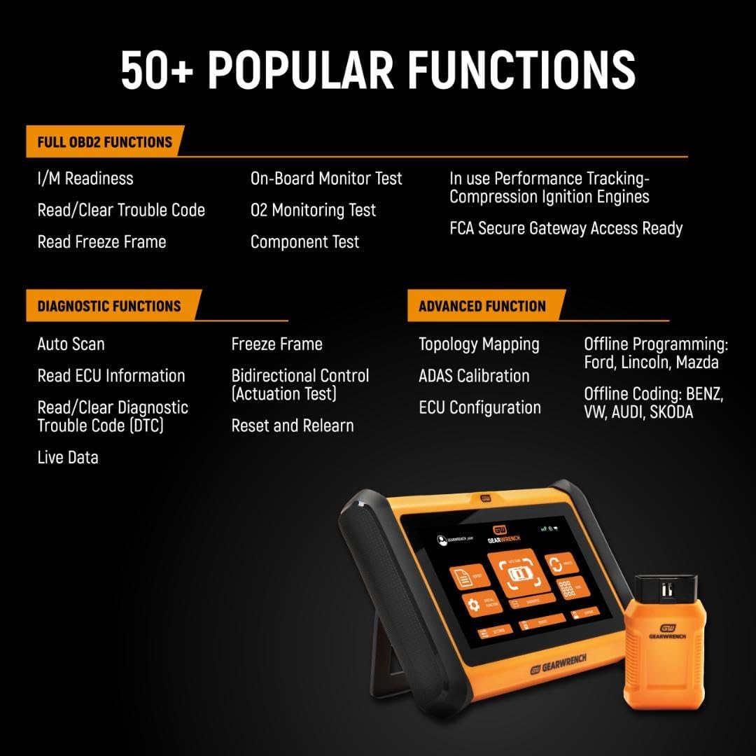 GEARWRENCH 7' Wireless Bi-Directional Diagnostic Scanner Tablet, Includes 4 Years of Software Updates | GWSMART07