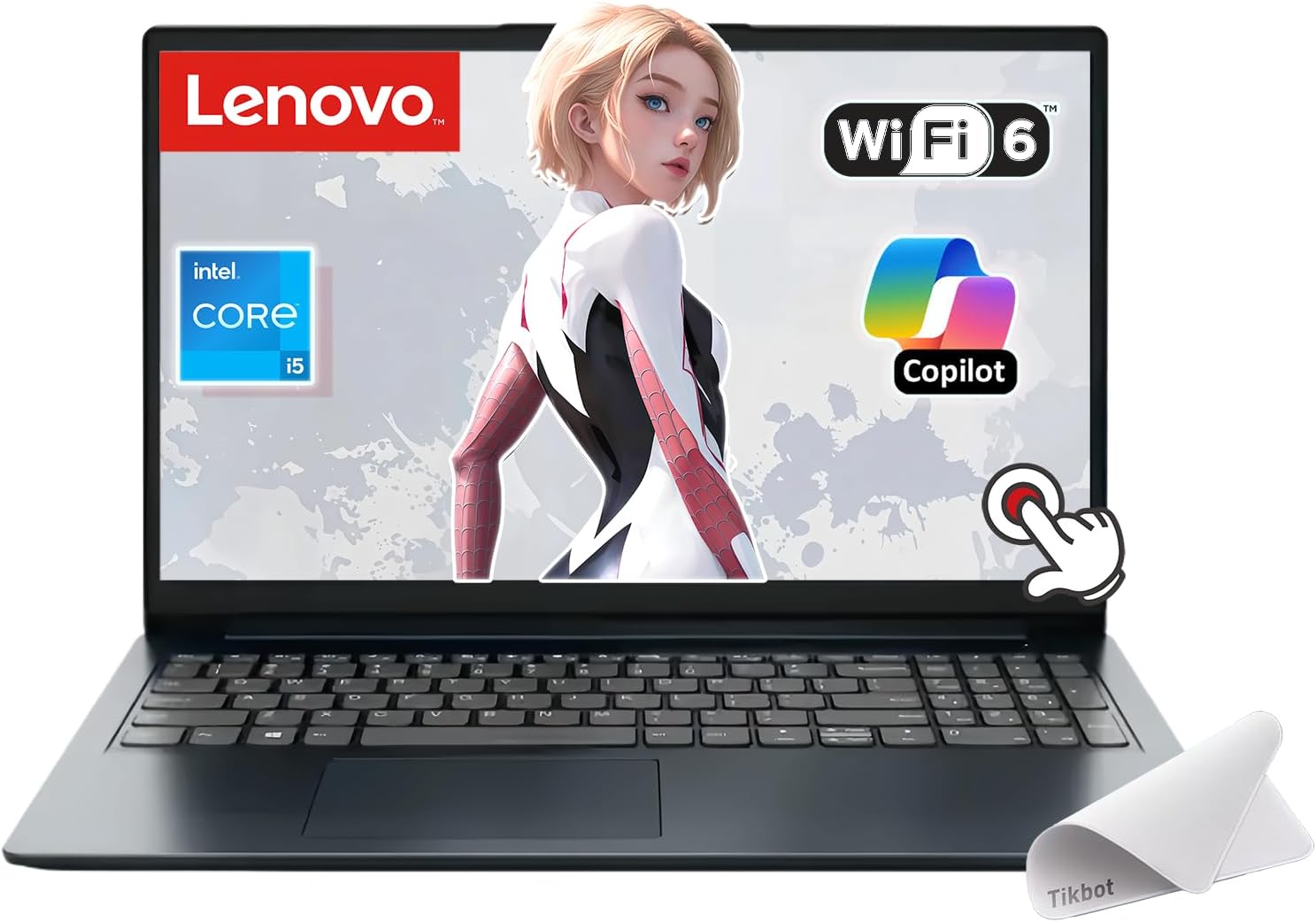Lenovo IdeaPad - 15.6' Full HD 1080p Touchscreen Laptop - Intel Core i5-1335U Copilot in Windows 11 Pro - Webcam - Wi-Fi 6 - w/Mouse pad (16GB RAM | 1TB PCIe SSD + PRO)