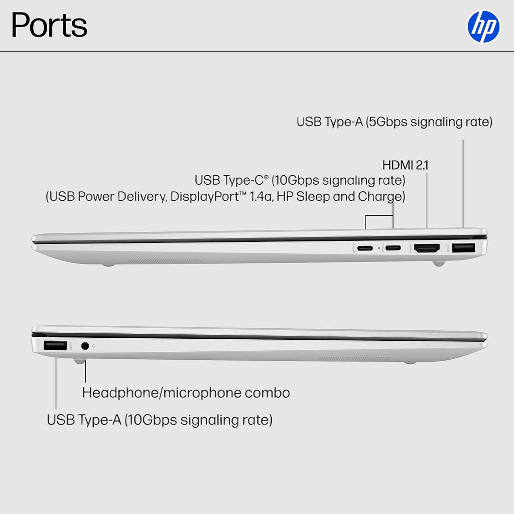 HP OmniBook 5 Touchscreen Laptop Computer, Intel 12-Core Ultra 7 255U, 16GB LPDDR5X RAM, 1TB PCIe SSD, 16' FHD+, WiFi 6, Backlit Keyboard, Copilot Key, Windows 11 Home